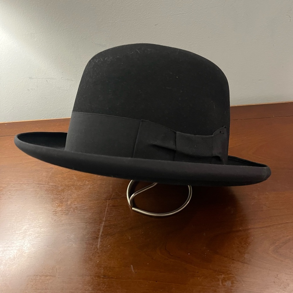 Classic Black Borsalino Fedora Hat
